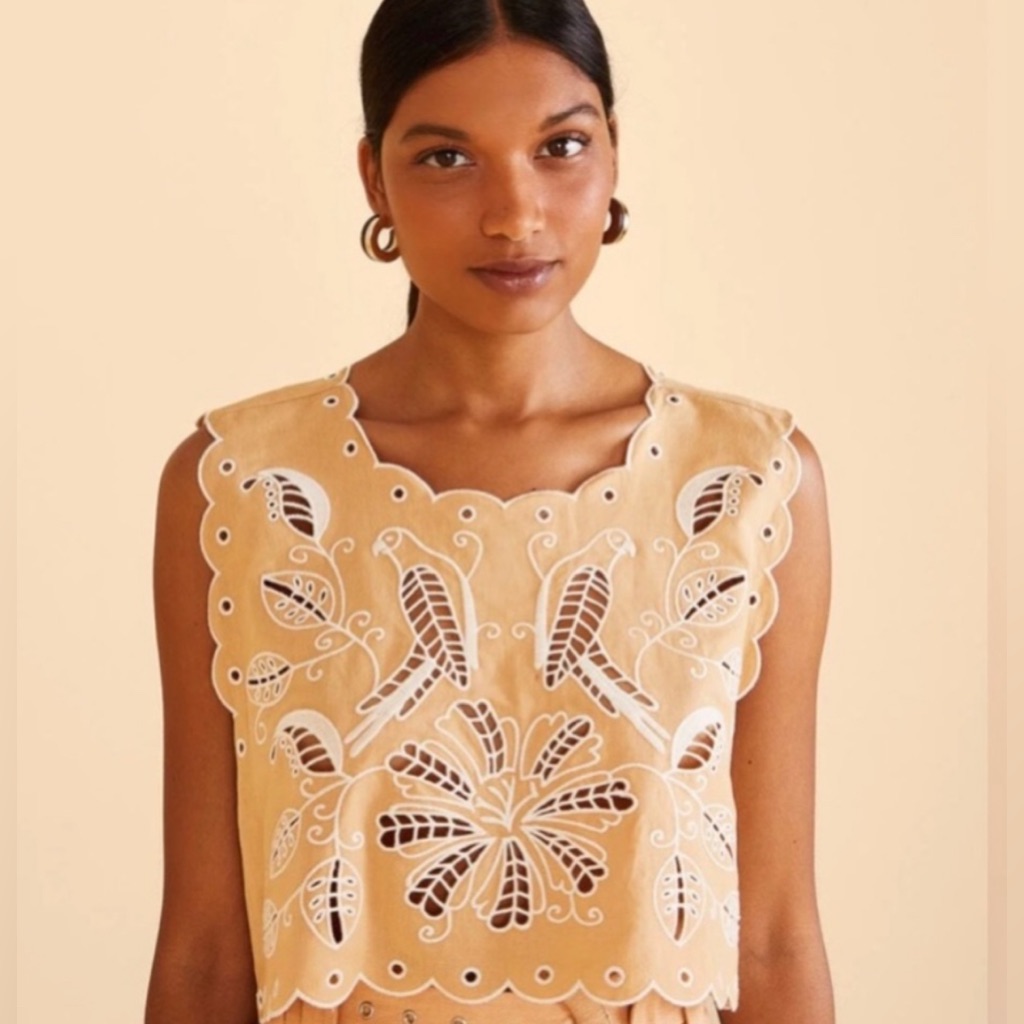 Farm Rio Richelieu Eyelet Midi Set